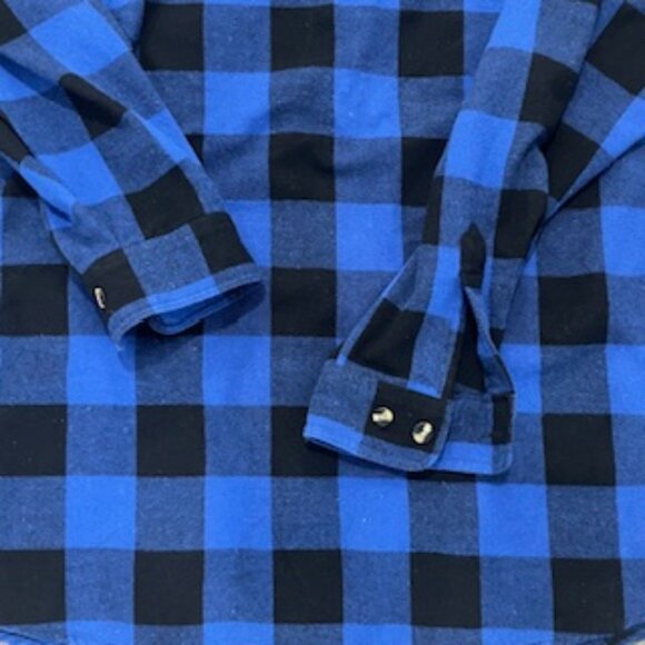 Hickory Shirt Company Men’s 3XLT Cotton Flannel LS Shirt Blue Plaid 1/4 Zip - Picture 10 of 11